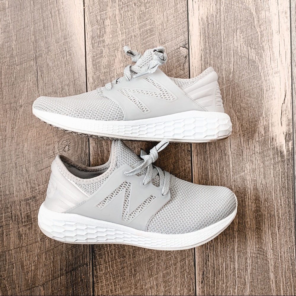 New Balance grey and white sneakers